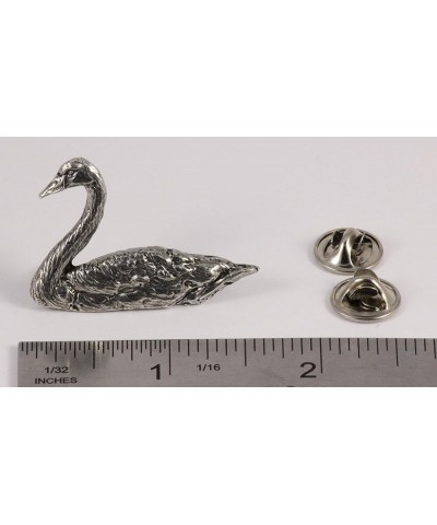 Handcrafted Swan, Loon, and Chicks Brooch Lapel Pins and Charms - Antique Pewter, Copper Plated, Gold Plated, Hand Painted, P...