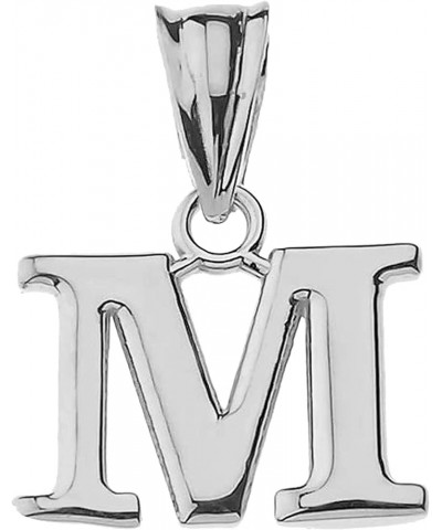 14K White Gold Fine Mini Dangling Initial A-Z Charm 1/2" Pendant - Choice of Initial Letter M $34.09 Pendants