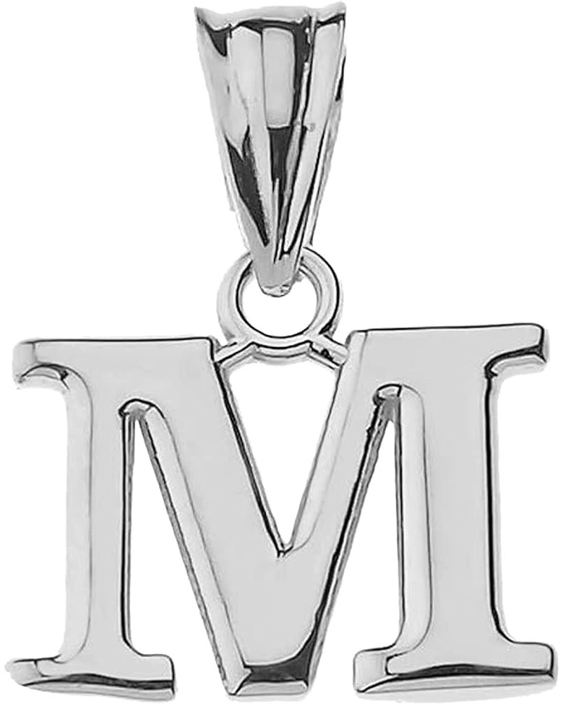 14K White Gold Fine Mini Dangling Initial A-Z Charm 1/2" Pendant - Choice of Initial Letter M $34.09 Pendants