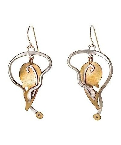 Odika elephant - Made of Brass and Sterling Silver - Designer Handmade in USA -Stylish Earrings for Every Occasion $84.00 Ear...