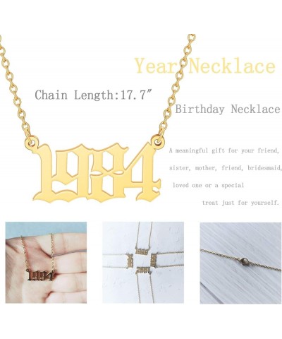 Year Necklace Old English Number Necklace Special Birth Year Gift 1983 $6.15 Necklaces