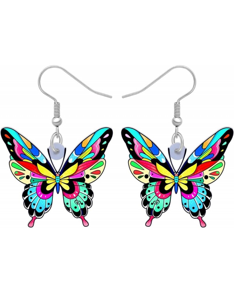 Drop Dangle Big Monarch Butterfly Earrings Fashion Insect Jewelry For Women Girls Teens Gifts Grey $7.19 Earrings