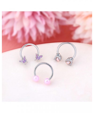 4pcs Septum Rings 16g Spetum Jewelry Gold Cartilage Hoop Nose Rings Hoop Daith Piercing Jewelry Helix Tragus Earrings for Wom...