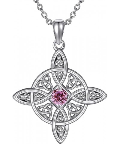 Witches Knot Necklace Sterling Silver Birthstone Necklaces Witch Jewelry Amulet Gifts for Women Girls 06-Jun. $16.80 Necklaces