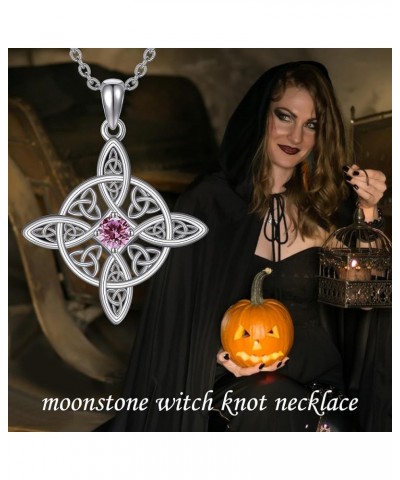 Witches Knot Necklace Sterling Silver Birthstone Necklaces Witch Jewelry Amulet Gifts for Women Girls 06-Jun. $16.80 Necklaces