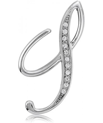 Initial Letter Brooch Pin for Women, Silver-Tone Letter S $10.55 Brooches & Pins