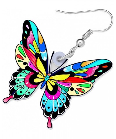 Drop Dangle Big Monarch Butterfly Earrings Fashion Insect Jewelry For Women Girls Teens Gifts Grey $7.19 Earrings