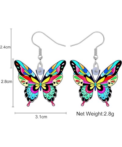 Drop Dangle Big Monarch Butterfly Earrings Fashion Insect Jewelry For Women Girls Teens Gifts Grey $7.19 Earrings