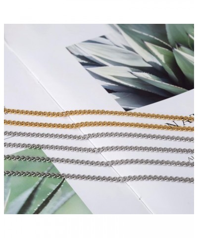 3 Pcs 3.5mm Mens Chain Necklaces Stainless Steel Cuban Link Chain for Men Women 18, 20, 22, 24 Inch 24inch 2Silver-Gold $8.39...