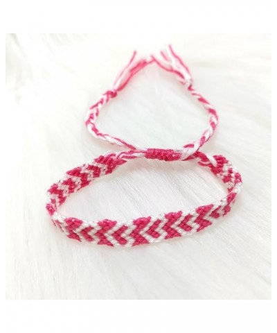 Woven Matching Braclets Handmade Adjustable Braided Bracelets Colorful Pink Blue String Bracelets Promise Best Friends Distan...