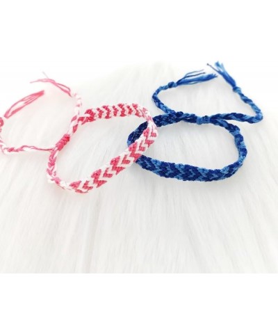 Woven Matching Braclets Handmade Adjustable Braided Bracelets Colorful Pink Blue String Bracelets Promise Best Friends Distan...