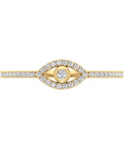 1/10 Carat Evil Eye Diamond Ring in 10K Solid Gold Yellow Gold $54.40 Rings