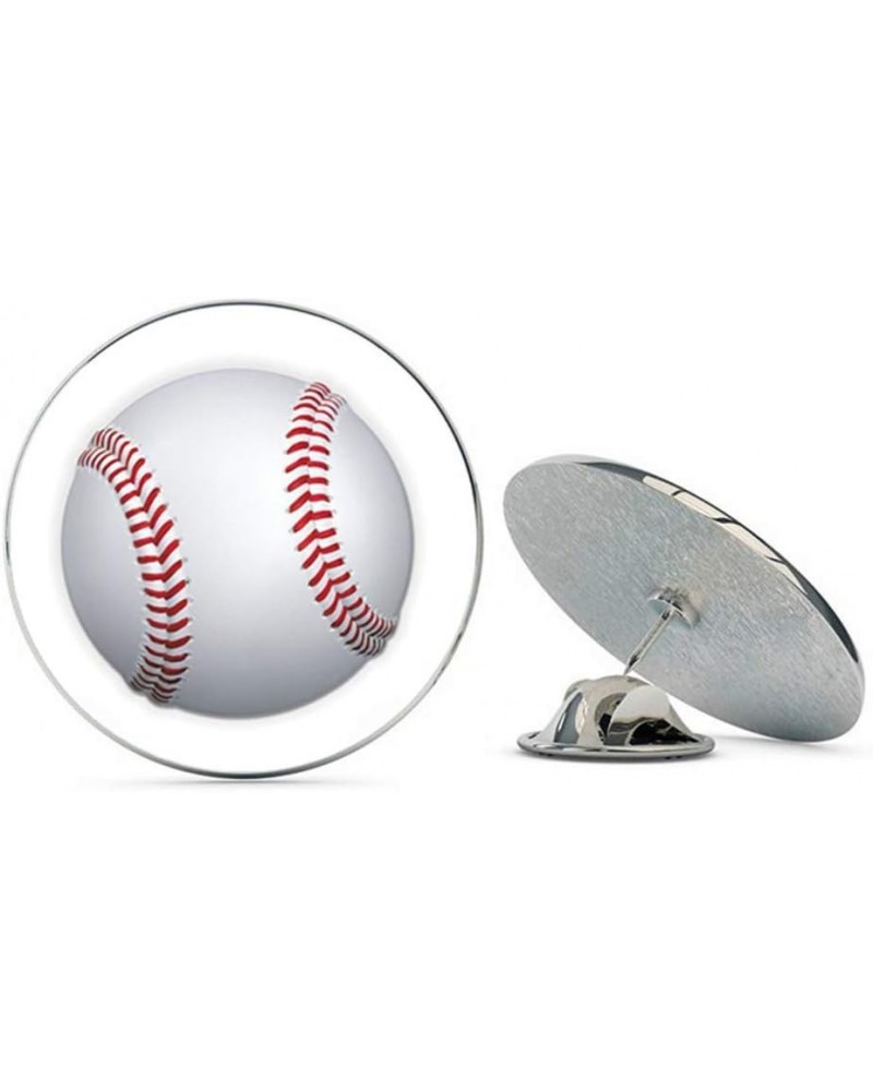 Baseball Realistic Metal 0.75" Lapel Hat Pin Tie Tack Pinback $6.21 Brooches & Pins