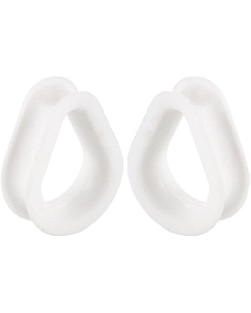 Double Flared Ear Gauges Variety Size, Tunnels For Women Ears Silicone2pcs White Gauges For Ears Teardrop Piercing Earrings W...