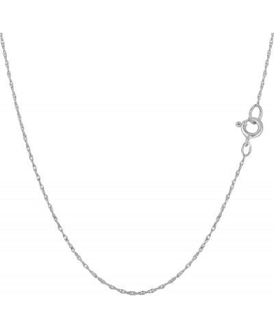 14k Real Solid Gold Rope Chain Necklace, 0.5mm 18 Inches White Gold $37.63 Others