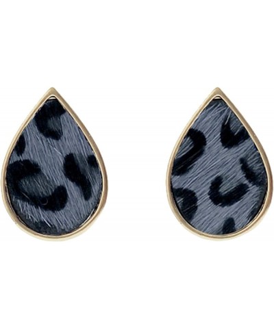 Animal Print Stud Earrings for Women – Leopard, Jaguar, Zebra, Snakeskin – Genuine Leather – Round, Oval, Teardrop - Fashion ...