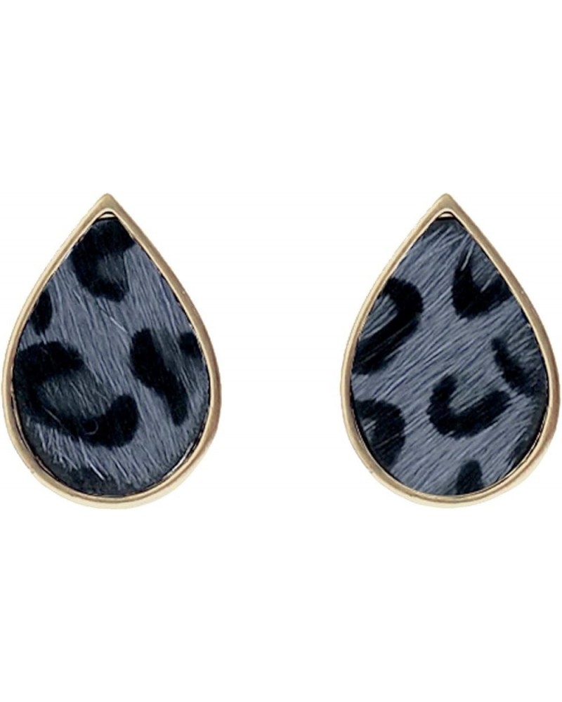 Animal Print Stud Earrings for Women – Leopard, Jaguar, Zebra, Snakeskin – Genuine Leather – Round, Oval, Teardrop - Fashion ...