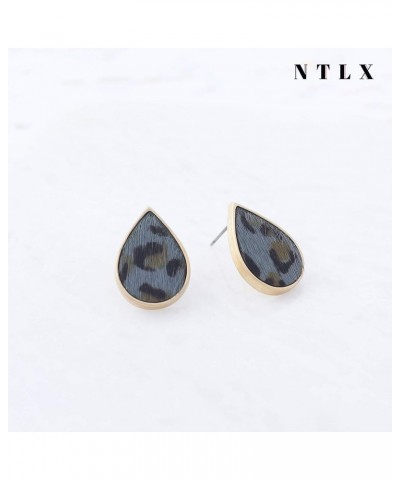 Animal Print Stud Earrings for Women – Leopard, Jaguar, Zebra, Snakeskin – Genuine Leather – Round, Oval, Teardrop - Fashion ...