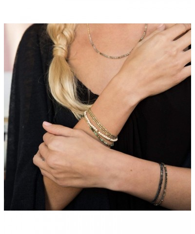 Women's Delicate Stone Wrap Bracelet & Necklace - Tourmaline/Gold - Stone of Healing $16.12 Bracelets