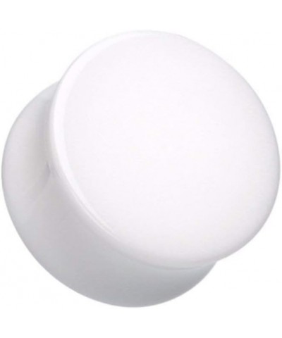 Basic Acrylic Double Flared Ear Gauge Plug 15/32" (12mm), White $10.25 Body Jewelry