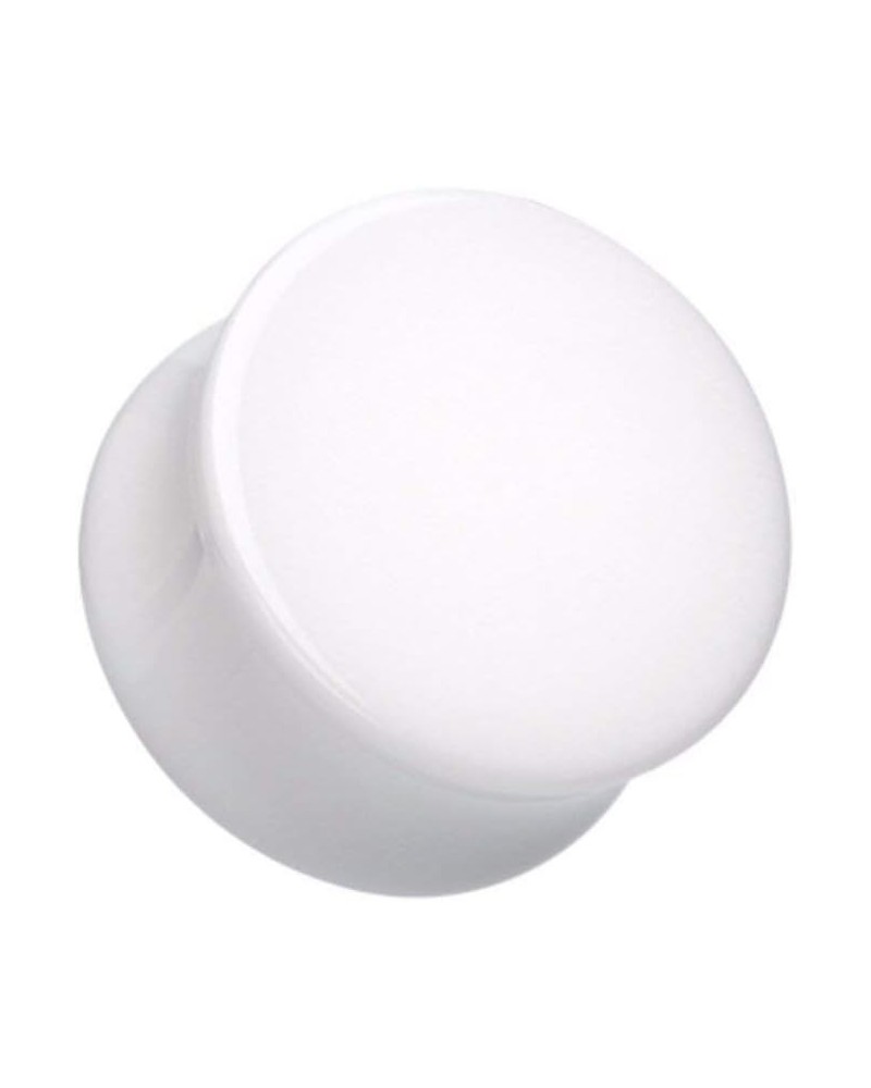 Basic Acrylic Double Flared Ear Gauge Plug 15/32" (12mm), White $10.25 Body Jewelry