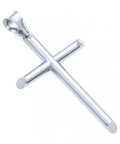 14k REAL White Gold Religious Classic Cross Charm Pendant 35 x 20 mm $49.02 Pendants