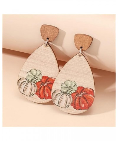 Cute Thanksgiving Turkey Pumpkin Maple Leaf Dangle Earrings for Women Lightweight Holiday Dangle Earrings Thanksgiving Fall W...