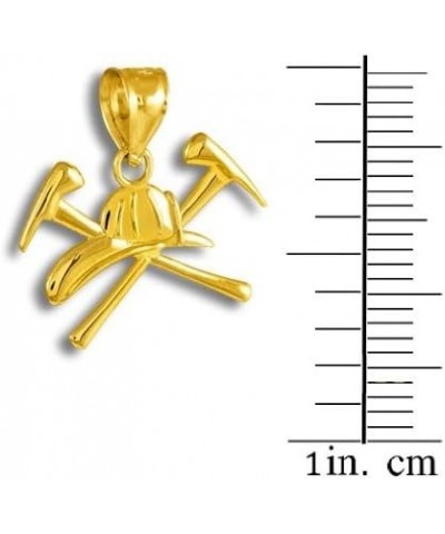 14k Gold Firefighter Axes & Helmet Charm Fire Department Pendant $56.35 Pendants