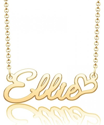 Personalized Name Necklace Heart Symbol Copper Jewelry for Girls Name Necklace for Women Gold Name Necklace Ellie-Gold $10.00...