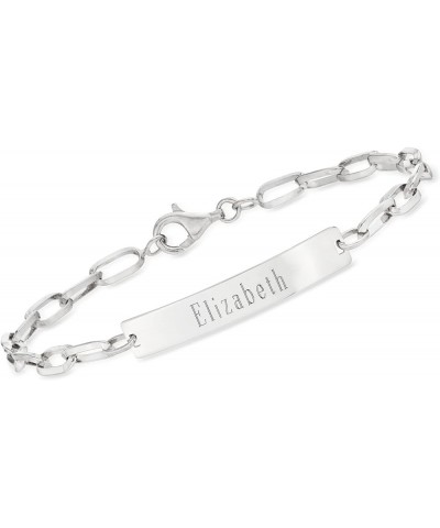 Sterling Silver Paper Clip Link Personalized Id Bracelet 8-inch (Name) $30.72 Bracelets