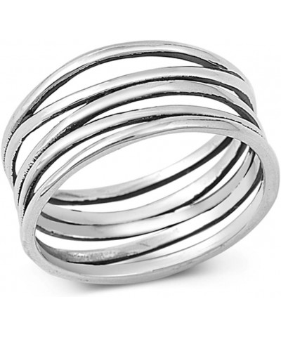 CHOOSE YOUR COLOR Sterling Silver Knot Bar Ring Oxidized $14.45 Rings