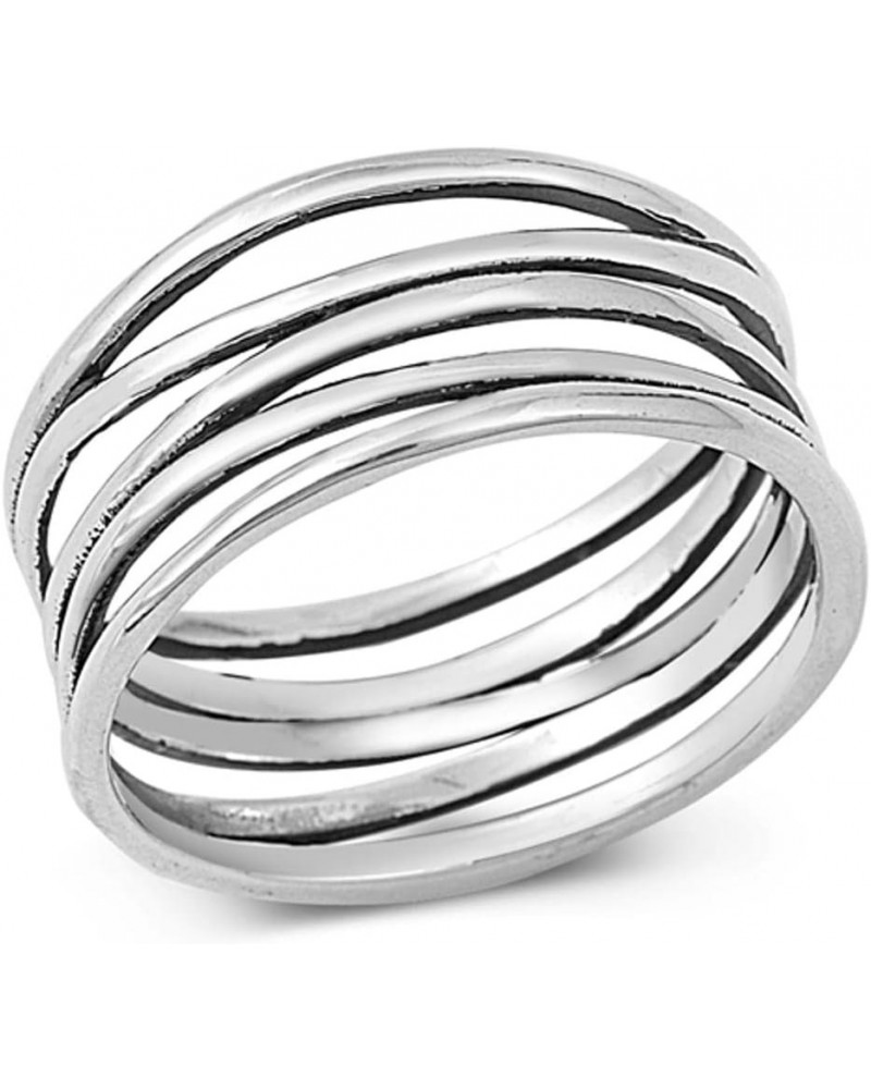 CHOOSE YOUR COLOR Sterling Silver Knot Bar Ring Oxidized $14.45 Rings