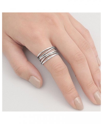 CHOOSE YOUR COLOR Sterling Silver Knot Bar Ring Oxidized $14.45 Rings