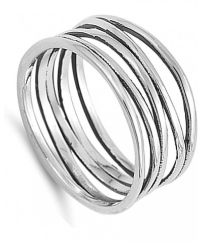 CHOOSE YOUR COLOR Sterling Silver Knot Bar Ring Oxidized $14.45 Rings