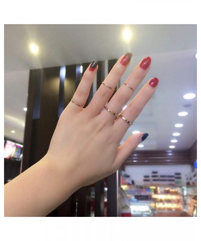 10 PCS Simple Bohemian Crystal Joint Knuckle Ring Sets Finger Rings Midi Ring Set Stackable (Silver) Gold $8.25 Rings