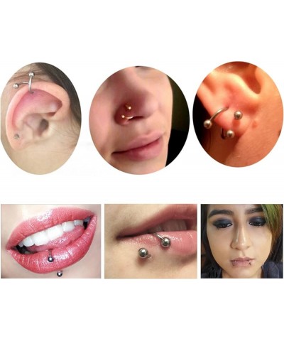 16G Spiral Lip Rings Hoops 316L Surgical Steel Cartilage Helix Tragus Earring Lip Eyebrow Labret Septum Smiley Rings Hoop Pie...