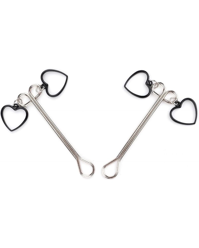 Stainless Steel Body Clamps with Heart Non-Piercing Colourful Love Heart Rings Body Clips Non Piercing Faux Body Jewelry Gift...