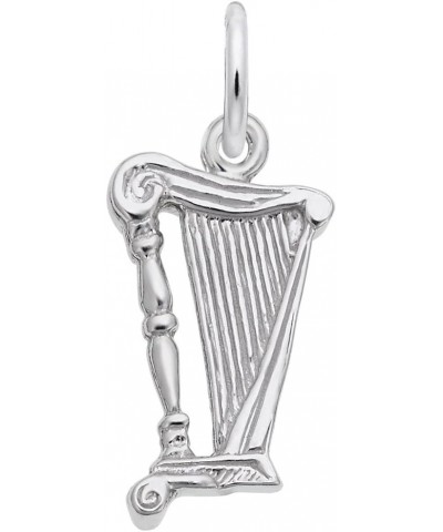 Harp Charm, Charms for Bracelets and Necklaces White Gold $18.79 Bracelets