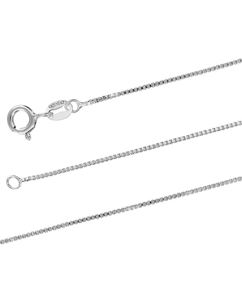 Sterling Silver 1mm X 20 Inches Italian Box Chain Necklace $15.38 Necklaces