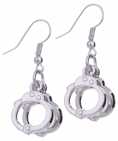 Cute Handcuffs Shape Dangle Earrings Handcuffs Drop Earrings for Girl Women $8.89 Earrings