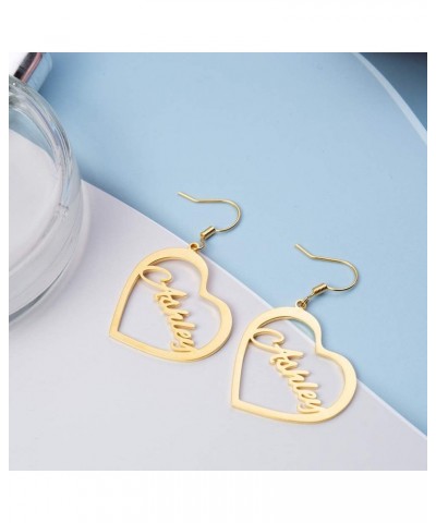 Custom Name Earrings Personalized Big Hoop Earrings Oversize Hip-Hop Earrings with Any Name for Women Girls Style 14 Heart $1...