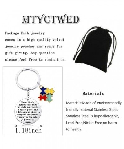 Autism Awareness Keychain Autism Awareness Gift Autistic Teacher Therapist Appreciation Gift Autism Keychain $7.60 Pendants