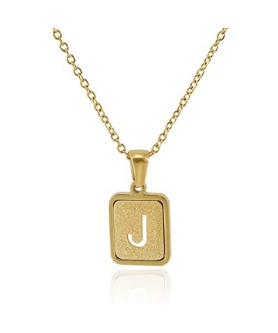 18K Gold Plated Letter Necklace for Women Men, Gold Initial Pendant Necklace with Rope Chain, Dainty Gold Initial Necklace fo...