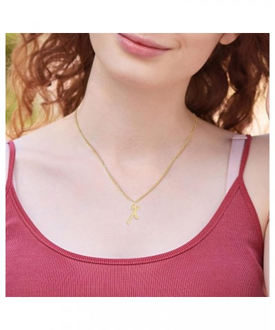 Initial Necklace for Women,14K Gold Dainty A-Z Letter Pendant with Heart Choker Necklace Jewelery Gifts,Personalized Cute Tin...