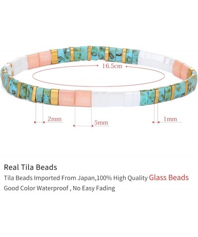 Tila Miyuki Beads Bracelets Colorful Strand Stretch Bracelets Mixed Friendship Bracelets 03F $11.80 Bracelets