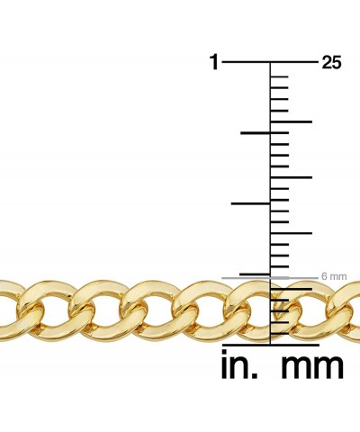 Solid 14k Yellow Gold Filled Miami Cuban Curb Chain Necklace for Men and Women (3.2 mm, 4 mm, 5 mm, 6 mm, 7.4 mm or 9 mm) 20 ...