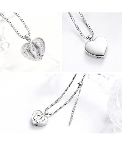 Always In My Heart Baby Feet Ashes Keepsake Urn Pendant Necklace Cremation Urns Memorial Jewelry Silver-1 $10.12 Necklaces