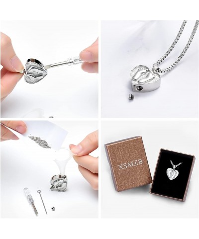 Always In My Heart Baby Feet Ashes Keepsake Urn Pendant Necklace Cremation Urns Memorial Jewelry Silver-1 $10.12 Necklaces