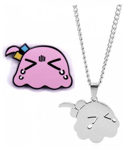 Bocchi-The-Rock Brooch Anime Gotou Hitori Pendant Necklace Prop Pins Titanium Steel Necklace $8.79 Necklaces