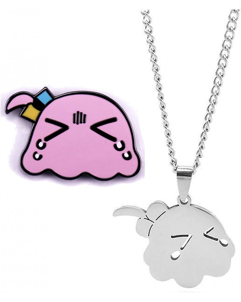 Bocchi-The-Rock Brooch Anime Gotou Hitori Pendant Necklace Prop Pins Titanium Steel Necklace $8.79 Necklaces